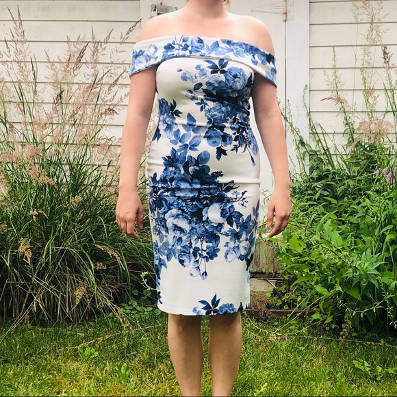 Off The Shoulder Stretch Bodycon Dress - Picture 5 of 6